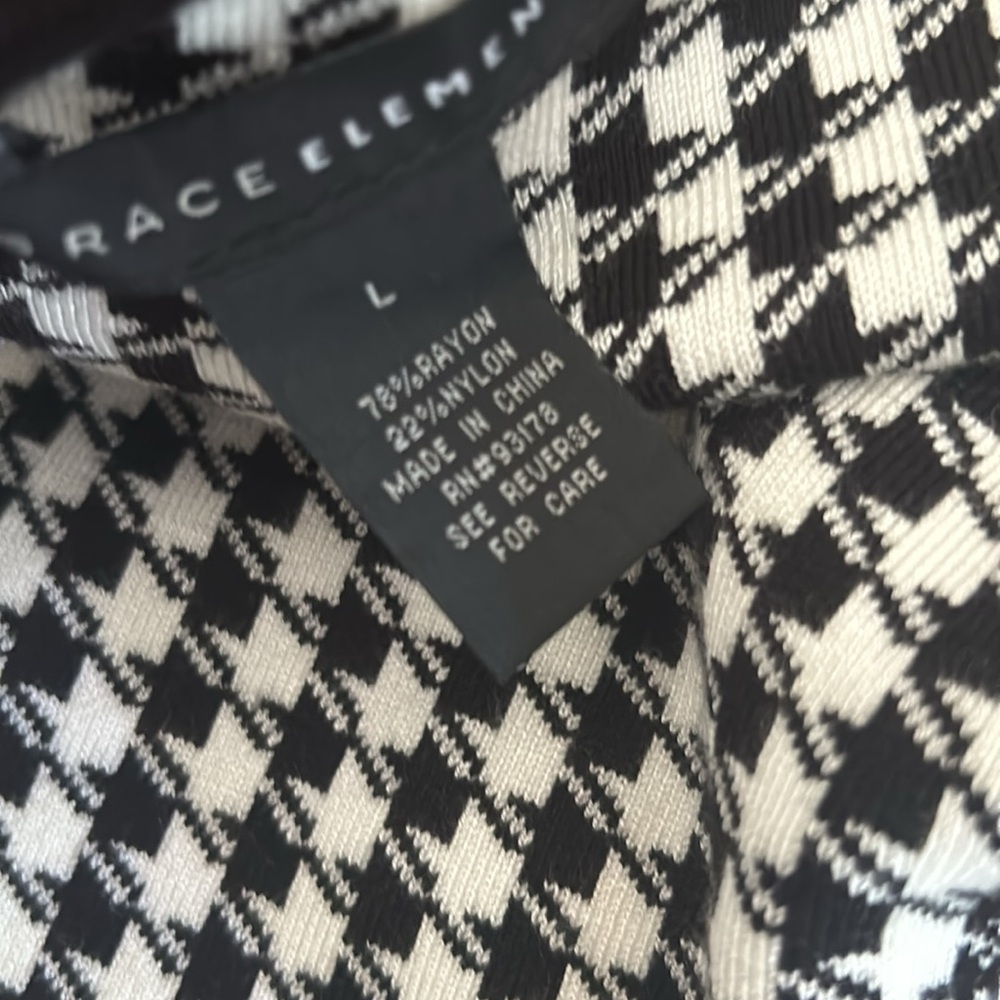 Grace Elements Houndstooth Geometric Pattern Knit… - image 7